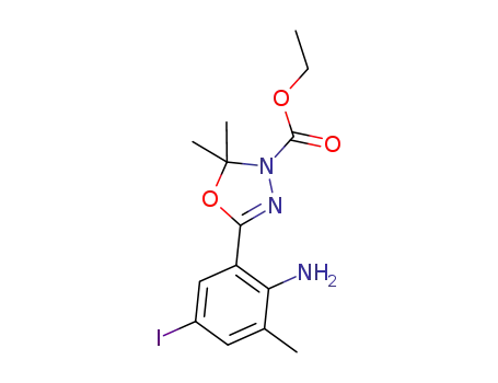 ethyl 5-(2-amino-5-iodo-3-methylphenyl)-2,2-dimethyl-1,3,4-oxadiazole-3(2H)-carboxylate