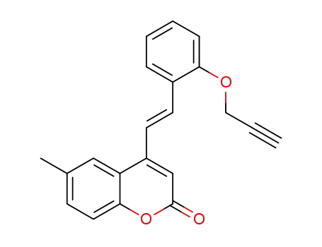 (E)-6-methyl-4-[2-[2-(2-propyn-1-yloxyl)phenyl]ethenyl]-2H-1-benzopyran-2-one