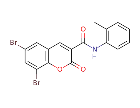 6,8-dibromo-2-oxo-N-o-tolyl-2H-chromene-3-carboxamide