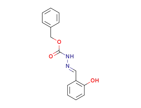 Molecular Structure of 1621252-67-2 (benzyl (E)-2-(2-hydroxybenzylidene)hydrazine-1-carboxylate)
