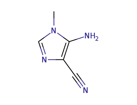 Molecular Structure of 27700-58-9 (1H-Imidazole-4-carbonitrile,5-amino-1-methyl-(9CI))
