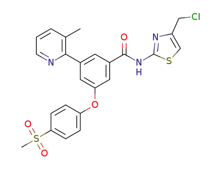 N-(4-chloromethylthiazol-2-yl)-3-(4-methanesulfonylphenoxy)-5-(3-methylpyridine-2-yl)benzamide
