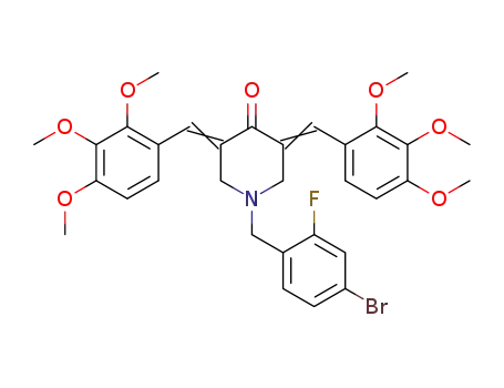 1-(4-bromo-2-fluoro-benzyl)-3,5-bis(2,3,4-methoxybenzenemethylene)piperidin-4-one