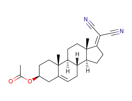 Molecular Structure of 83035-78-3 ((3S)-17-(dicyanomethylidene)androst-5-en-3-yl acetate)