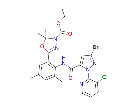 ethyl 5-(2-(3-bromo-1-(3-chloropyridin-2-yl)-1H-pyrazole-5-carboxamido)-5-iodo-3-methylphenyl)-2,2-dimethyl-1,3,4-oxadiazole-3(2H)-carboxylate