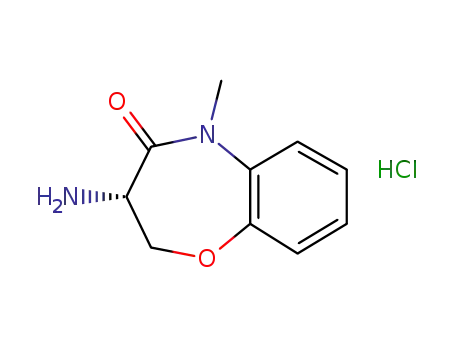 Molecular Structure of 958488-72-7 ((S)-3-AMINO-5-METHYL-2,3-DIHYDROBENZO[B][1,4]OXAZEPIN-4(5H)-ONE HCL)