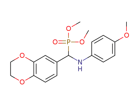 Molecular Structure of 1582309-56-5 (dimethyl (2,3-dihydrobenzo[b][1,4]dioxin-6-yl)(4-methoxyphenylamino)methylphosphonate)