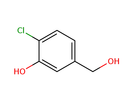 Molecular Structure of 1261598-26-8 (2-Chloro-5-(hydroxyMethyl)phenol)