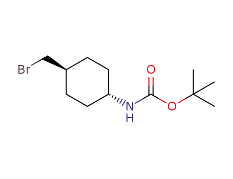 Molecular Structure of 1222709-30-9 (trans-1-(Boc-aMino)-4-(broMoMethyl)cyclohexane, 97%)