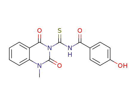 4-hydroxy-N-(1-methyl-2,4-dioxo-1,2,3,4-tetrahydroquinazoline-3-carbonothioyl) benzamide