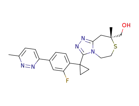 [(8R)-3-{1-[2-fluoro-4-(6-methylpyridazin-3-yl)phenyl]cyclopropyl}-8-methyl-5,6,8,9-tetrahydro[1,2,4]triazolo[4,3-d][1,4]thiazepin-8-yl]methanol