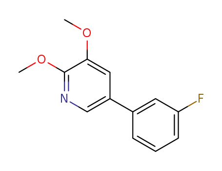 Molecular Structure of 1581767-64-7 (2,3-dimethoxy-5-(3-fluorophenyl)pyridine)