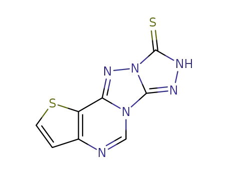 Molecular Structure of 1639056-04-4 ([1,2,4]triazolo[4',3':1,5][1,2,4]triazolo[4,3-c]thieno-[2,3-e]pyrimidine-9(8H)-thione)