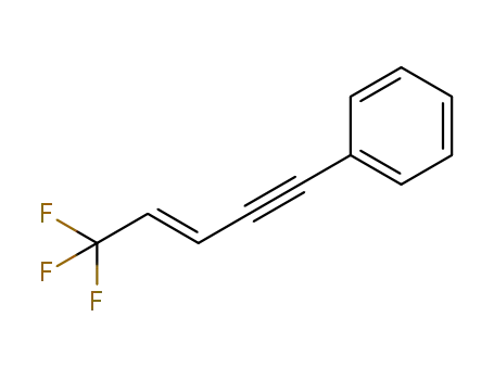 Molecular Structure of 880256-66-6 (Benzene, [(3E)-5,5,5-trifluoro-3-penten-1-ynyl]-)