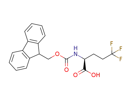 Molecular Structure of 144207-41-0 (N-[(9H-fluoren-9-ylmethoxy)carbonyl]-5,5,5-trifluoro-L-norvaline)