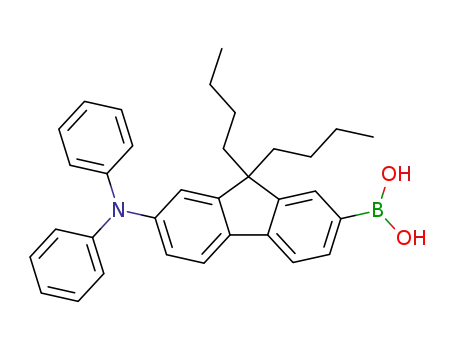 Molecular Structure of 857144-40-2 (9,9-di(n-butyl)-2-(diphenylamino)-7-fluorenylboronic acid)