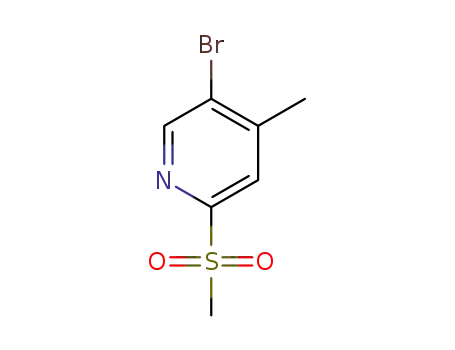 Molecular Structure of 1279106-02-3 (5-broMo-4-Methyl-2-(Methylsulfonyl)pyridine)