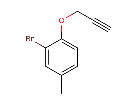 Molecular Structure of 1020991-05-2 (2-bromo-4-methyl-1-(prop-2-yn-1-yloxy)benzene)