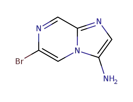 Molecular Structure of 767342-46-1 (6-bromoimidazo[1,2-a]pyrazin-3-amine)