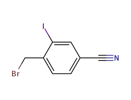 Molecular Structure of 182287-63-4 (4-(Bromomethyl)-3-iodobenzonitrile)