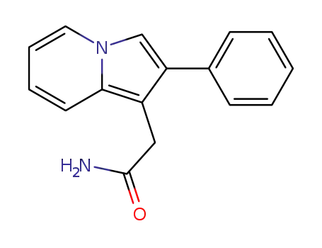 Molecular Structure of 101350-38-3 ((2-phenyl-indolizin-1-yl)-acetic acid amide)