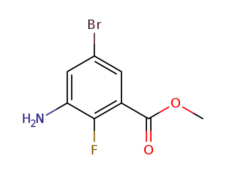 Molecular Structure of 1339049-19-2 (Methyl 3-aMino-5-broMo-2-fluorobenzoate)