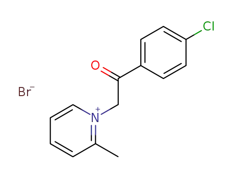 Molecular Structure of 82746-43-8 (Pyridinium, 1-[2-(4-chlorophenyl)-2-oxoethyl]-2-methyl-, bromide)