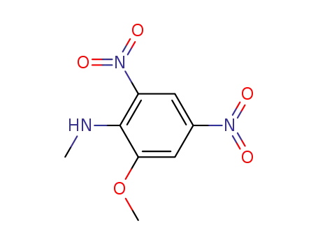 Molecular Structure of 98488-57-4 (Benzenamine, 2-methoxy-N-methyl-4,6-dinitro-)