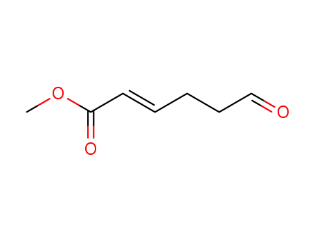 Molecular Structure of 2018-74-8 (2-Hexenoic acid, 6-oxo-, methyl ester, (E)-)