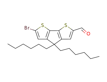 6-bromo-4,4-dihexyl-4H-cyclopenta[2,1-b:3,4-b′]dithiophene-2-carbaldehyde