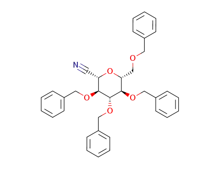 Molecular Structure of 85422-85-1 (2,3,4,6-TETRA-O-BENZYL-BETA-D-GLUCOPYRANOSYL CYANIDE)