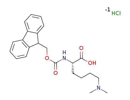 Molecular Structure of 252049-10-8 (FMOC-LYS(ME)2-OH HCL)