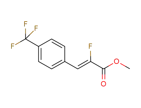 Molecular Structure of 126976-31-6 (methyl Z-2-fluoro-3-(4-trifluoromethylphenyl)prop-2-enoate)