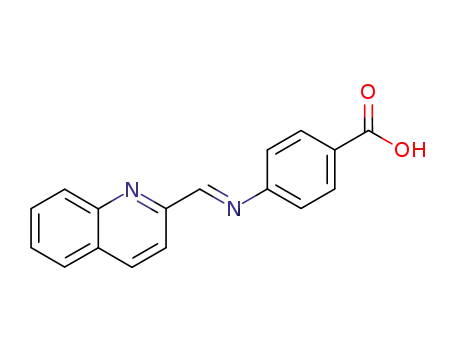 Benzoic acid, 4-[(2-quinolinylmethylene)amino]-