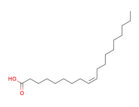 Molecular Structure of 29204-01-1 (9-Nonadecenoic acid, (Z)-)