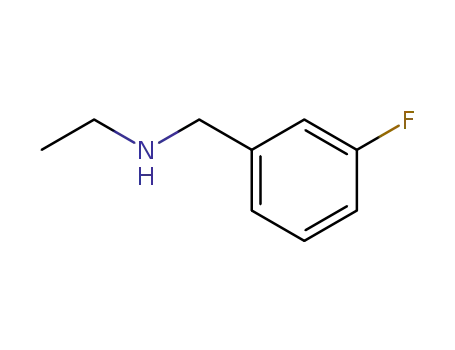 Molecular Structure of 90389-85-8 (N-[(3-fluorophenyl)methyl]ethanamine)
