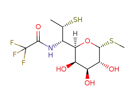 2,2,2-trifluoro-N-((1S,2S)-2-mercapto-1-((2R,3R,4S,5R,6R)-3,4,5-trihydroxy-6-(methylthio)tetrahydro-2H-pyran-2-yl)propyl)acetamide