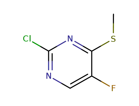 Molecular Structure of 87789-51-3 (2-Chloro-5-fluoro-4-(methylsulfanyl)pyrimidine)