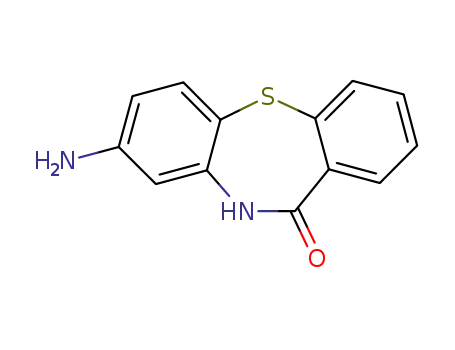 Molecular Structure of 105554-89-0 (8-amino-10,11-dihydrodibenzo(b,e)1,4-thiazepin-11-one)