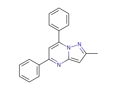 Molecular Structure of 151449-97-7 (Pyrazolo[1,5-a]pyrimidine, 2-methyl-5,7-diphenyl-)