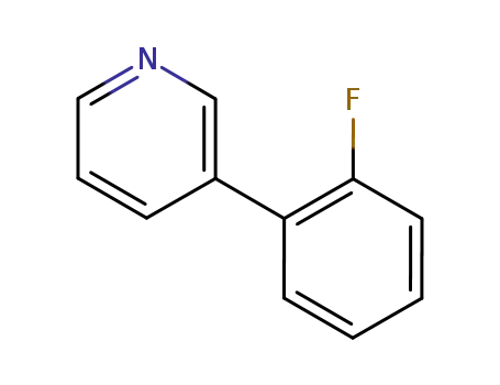 Molecular Structure of 89346-49-6 (Pyridine, 3-(2-fluorophenyl)-)