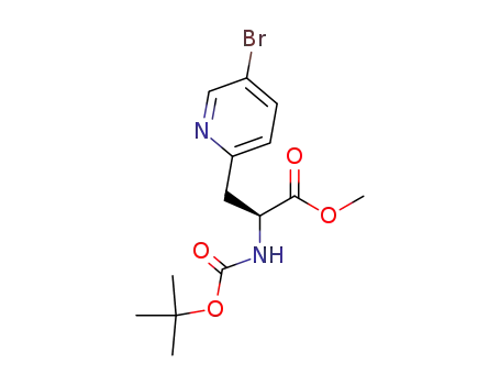 Molecular Structure of 656801-27-3 (METHYL 3-(5-BROMOPYRIDIN-2-YL)-2-(TERT-BUTOXYCARBONYL)PROPANOATE)