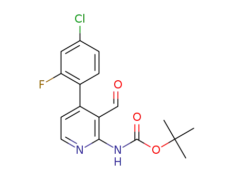 tert-butyl 4-(4-chloro-2-fluorophenyl)-3-formylpyridin-2-ylcarbamate