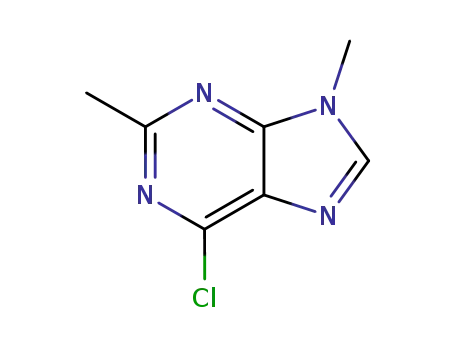 Molecular Structure of 40423-36-7 (9H-Purine, 6-chloro-2,9-dimethyl-)