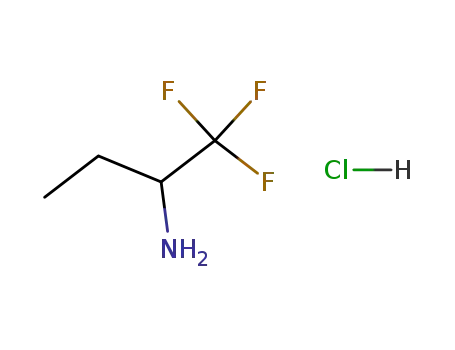 Molecular Structure of 758-33-8 ((±)-1,1,1-Trifluoro-2-butanaMine hydrochloride)