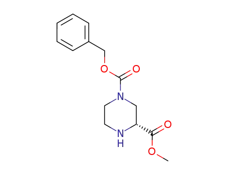 Molecular Structure of 405175-79-3 ((R)-4-N-CBZ-PIPERAZINE-2-CARBOXYLIC ACID METHYL ESTER)