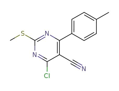 4-Chloro-5-cyano-2-methylthio-6-(p-tolyl)pyrimidine