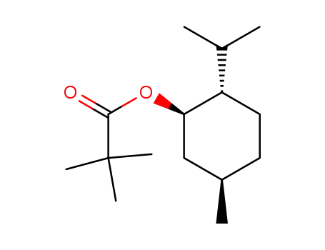 Molecular Structure of 18968-27-9 (Propanoic acid, 2,2-dimethyl-,
(1R,2S,5R)-5-methyl-2-(1-methylethyl)cyclohexyl ester)
