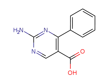 Molecular Structure of 91093-42-4 (2-AMINO-4-PHENYLPYRIMIDINE-5-CARBOXYLIC ACID)