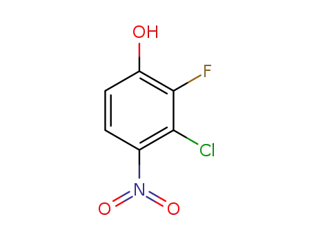 Molecular Structure of 1805115-08-5 (2-fluoro-3-chloro-4-nitrophenol)